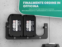 Carica l'immagine nel visualizzatore di Gallery, NewGround Designs Supporto a Parete per Batteria per Makita 18 V - 14.4 V - Supporto - Supporto Batteria (3 Batterie)