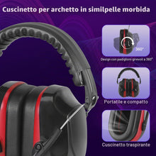 Carica l'immagine nel visualizzatore di Gallery, Zocipro Cuffie Antirumore per Adulti, SNR 34dB Cuffie Antirumore Regolabili