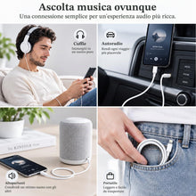 Carica l'immagine nel visualizzatore di Gallery, Cavo AUX per iPhone 1.2M 【Certificato MFi】Cavo AUX Lightning to Jack 3.5mm