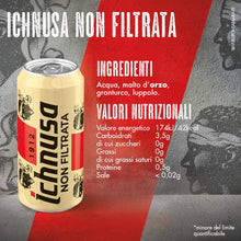 Carica l'immagine nel visualizzatore di Gallery, Birra Ichnusa Non Filtrata, Con gusto morbido ed equilibrato, Cassa 24 x 44 cl, 5% vol