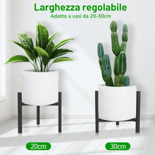 Carica l'immagine nel visualizzatore di Gallery, Supporto per piante metallico regolabile carico elevato per vasi 20‑31 cm
