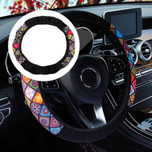 Carica l'immagine nel visualizzatore di Gallery, 1 Pezzo Coprivolante Auto, Coprivolante in stile nazionale, Copri Sterzo in Microfibra Traspirante e Antiscivolo, Copriv