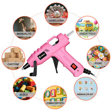 Carica l'immagine nel visualizzatore di Gallery, DEKOPRO Pistola per colla a caldo: mini pistola in silicone fai-da-te da 20 W, pistola per colla a caldo con 30 bastonci