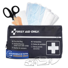 Carica l'immagine nel visualizzatore di Gallery, First Aid Only Borsa di pronto soccorso per auto DIN 13164 | Kit di emergenza per auto e moto | P-10019