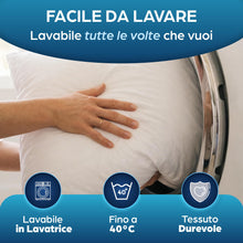 Carica l'immagine nel visualizzatore di Gallery, Flowen Cuscini Letto Coppia di Guanciali 50x80 per Dormire Imbottitura Standard Antiacaro Anallergico Traspirante Rettan