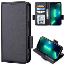 Carica l'immagine nel visualizzatore di Gallery, GOKEN Cover Pelle per Oppo A78 5G, Magnetica Custodia con Supporto di Stand &amp; Carte Slot, Flip Case con Portafoglio -Ner