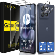 Carica l'immagine nel visualizzatore di Gallery, QULLOO Vetro Temperato per Motorola Moto G86 / G86 Power 5G, 2 Pezzi Pellicola Vetro Protettiva e 2 Pezzi Pellicola Foto