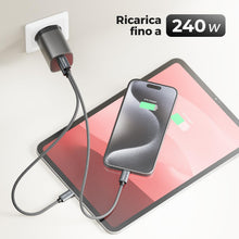 Carica l'immagine nel visualizzatore di Gallery, deleyCON 240W 0,5m Cavo USB-C PD3.1 - USB-C a C Cavo di Ricarica Rapida
