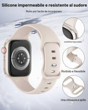 Carica l'immagine nel visualizzatore di Gallery, AMSKY Sportivo Silicone Morbido Compatibile con Cinturino Apple Watch