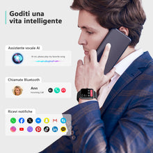 Carica l'immagine nel visualizzatore di Gallery, Blackview Smartwatch Uomo Donna, Effettua e Rispondi alle Chiamate,1,85'' Orologio Intelligente Fitness,Cardiofrequenzim