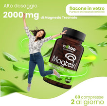 Carica l'immagine nel visualizzatore di Gallery, NÄTOO Magnesio Treonato Alto Dosaggio Magtein® 60cpr Integratore Magnesio L Treonato Puro 2000 Mg Magnesium L Threonate 