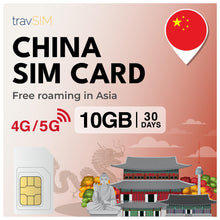Carica l'immagine nel visualizzatore di Gallery, travSIM China SIM Card | 10GB Mobile Data | Rete Unicom | Funziona su dispositivi iOS e Android | Il piano di questa SIM