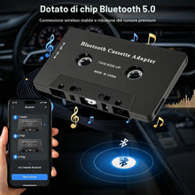 Carica l'immagine nel visualizzatore di Gallery, Aux Adaptador Cassetta da Auto, Adattatore Cassetta Autoradio BT 5.0