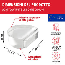 Carica l'immagine nel visualizzatore di Gallery, LouMaxx pavimento fermaporta autoadesivo - pavimento fermaporta adatto a tutti i pavimenti duri per proteggere pareti e 