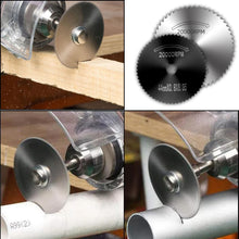 Carica l'immagine nel visualizzatore di Gallery, 17 Pezzi Dischi da Taglio per Dremel Accessori Trapano HSS Diamantati Circolare Lama Disco per Sega Taglio Legno Smerigl