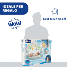 Carica l'immagine nel visualizzatore di Gallery, Chicco Palestrina dei Colori Azzurra 3in1, Palestrina Neonato Multifunzione Elettronica con Tappeto Neonato, Proiettore Stelle, Luce Notturna Removibile e Melodie Rilassanti - Giochi Neonato 0+ Mesi