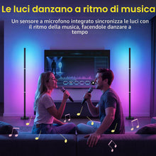 Carica l'immagine nel visualizzatore di Gallery, Lampada da Terra LED Dimmerabile,120cm Lampada da Terra RGB con Telecomando