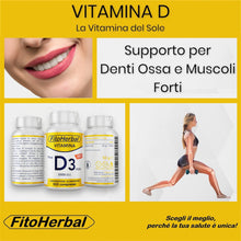 Carica l'immagine nel visualizzatore di Gallery, FitoHerbal Vitamina D 2000 UI ALTO DOSAGGIO 500 Compresse