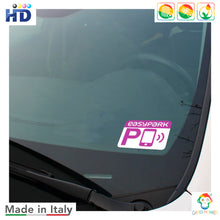 Carica l'immagine nel visualizzatore di Gallery, EASYPARK Kit Adesivi Parcheggio Ufficiali – Anteriore + Posteriore - 5x4 cm – Visibilità Day&amp;Night, Anti-Pioggia e UV – 