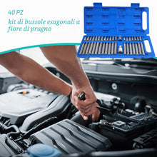 Carica l'immagine nel visualizzatore di Gallery, 40 Pezzi Cacciavite Torx Bussola Kit, Include Punta Capo di Prugna, Esagonali e Spline, Bussole per Avvitatore con Unità