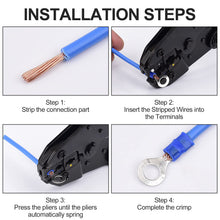 Carica l'immagine nel visualizzatore di Gallery, Newaner 480 pezzi 30 tipi connettori capicorda elettrici ferro con isolanti, forcella vanga anello connettore con scatol