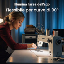 Carica l'immagine nel visualizzatore di Gallery, Striscia luminosa per macchina da cucire, 0,3 m, 1,7 m, cavo di alimentazione 5 V, set di strisce luminose USB, luce bia
