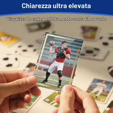 Carica l'immagine nel visualizzatore di Gallery, 100 buste morbide ultra trasparenti per carte da gioco standard, 6,3 x 8,9 cm, per sport, mini foto