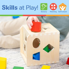 Carica l'immagine nel visualizzatore di Gallery, Melissa &amp; Doug Cubo Incastri con Forme Geometriche, legno, Giochi bambini 2 anni Montessori, Regalo Giocattoli 3 - 4 anni