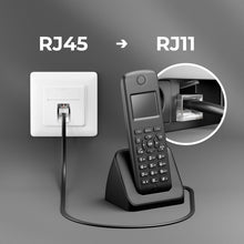 Carica l'immagine nel visualizzatore di Gallery, deleyCON 3,0m Cavo Telefonico RJ11 a RJ45 Modulare Cavo Piatto Connettore RJ11 a Connettore RJ45 Presa Telefono Modem Ro