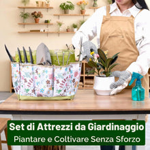 Carica l'immagine nel visualizzatore di Gallery, Bamworld Set da 9 Pezzi Attrezzi da Giardinaggio in Acciaio Inossidabile Resistente Antiruggine con Organizer Ideale, Ki