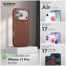 Carica l'immagine nel visualizzatore di Gallery, SURPHY Cover Magnetica per iPhone 17 Pro 6,3 Pollici,Custodia in Pelle PU per iPhone 17 Pro,Sottile Cover Antiurto con P