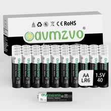 Carica l'immagine nel visualizzatore di Gallery, AA batterie 40 pezzi, Batteria Lr6 1,5 V, a lunga durata, alcalina, potente, può essere utilizzata per giocattoli, svegl