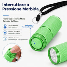 Carica l'immagine nel visualizzatore di Gallery, 4 Mini Torcia LED, Ultra Luminose Small Torce Alimentate a Batteria