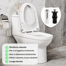 Carica l'immagine nel visualizzatore di Gallery, 4 Pezzi Fissaggi WC Sedile, Accessori per Sedile WC, Fissaggio Vite per Sedile WC, Fissaggio Dado di Gomma per Fissare T