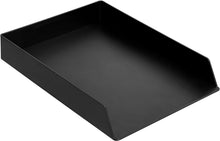 Carica l'immagine nel visualizzatore di Gallery, Amazon Basics Rettangolare Plastic Organizer Ripiano portacorrispondenza, confezione da 2, 24.6 x 5.6 x 33 cm, Nero