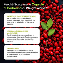 Carica l'immagine nel visualizzatore di Gallery, Berberina Vegana, 4 Mesi di Scorta, 1 Capsula al Giorno, Integratore Berberina 500 mg Pura 85%, 120 Capsule, Berberine P