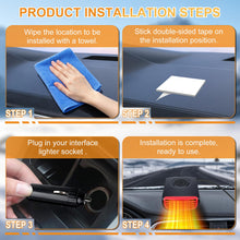 Carica l'immagine nel visualizzatore di Gallery, Riscaldatore per Auto, 12V 150W Portatile Riscaldamento per Auto, SUV, Taxi