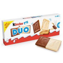 Carica l'immagine nel visualizzatore di Gallery, Kinder Duo, 12 Biscotti Ricoperti di Cioccolato al Latte e Cioccolato Bianco, Ideali per una Pausa Golosa da Condividere