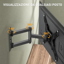 Carica l'immagine nel visualizzatore di Gallery, Perlegear Supporto da Parete per TV da 26 a 65 Pollici, Staffa TV con Braccio Girevole ed Estendibile, Max VESA 400x400,