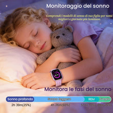 Carica l'immagine nel visualizzatore di Gallery, Smartwatch Bambini con 18 Giochi Educativi Contapassi Sonno Touch HD 1,83"