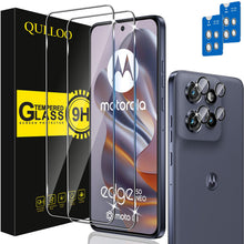 Carica l'immagine nel visualizzatore di Gallery, QULLOO Vetro Temperato per Motorola Moto Edge 50 Neo, 2 Pezzi Pellicola Vetro Protettiva e 2 Pezzi Pellicola Fotocamera,