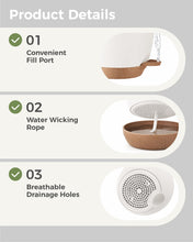 Carica l'immagine nel visualizzatore di Gallery, Bamworld Vaso per Piante da Interno con drenaggio Bianco 6 Pezzi Autoirrigante 12.7cm/14cm/15.2cm/16.5cm/17.8cm/20.3cm V