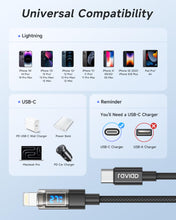 Carica l'immagine nel visualizzatore di Gallery, RAVIAD Cavo USB C a Lightning 0.5M [Certificato MFi] Cavo iPhone USB Tipo C