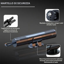 Carica l'immagine nel visualizzatore di Gallery, 3 Pezzi Martello Sicurezza Auto, Strumento Fuga 2 in 1