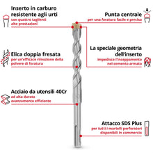 Carica l'immagine nel visualizzatore di Gallery, Einhell 7 pezzi set di punte SDS Plus, 160 mm, Ø 6–14 mm
