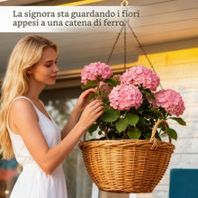 Carica l'immagine nel visualizzatore di Gallery, Catena per vasi da fiori 2 pezzi catena metallica per piante appendino catena per vasi sospesi in acciaio regolabile ner