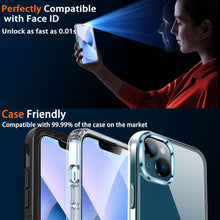 Carica l'immagine nel visualizzatore di Gallery, Ferilinso [6-in-1] Pellicola Vetro Temperato per iPhone 14 &amp; iPhone 13 Accessori 3 Pezzi Protezione Fotocamera 6,1 polli