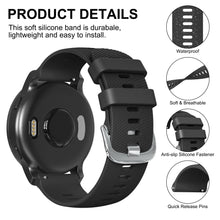 Carica l'immagine nel visualizzatore di Gallery, Vancle Cinturino per Amazfit GTR 4 3 2 3Pro/ Stratos 3 2, 22mm Cinturini in Silicone Sportivo per Amazfit GTR 47mm/Pace/