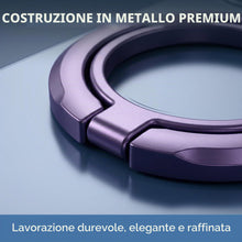 Carica l'immagine nel visualizzatore di Gallery, Anello Magnetico Cellulare in Metallo, Supporto Telefono, Ring Stand 360 Gradi, Design Sottile, per iPhone 17 e Android,