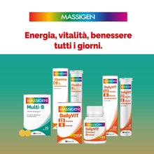Carica l'immagine nel visualizzatore di Gallery, Massigen - Multi B, Integratore di Vitamine del Gruppo B, Riduce Stanchezza e Affaticamento, 30 Compresse, Senza Glutine